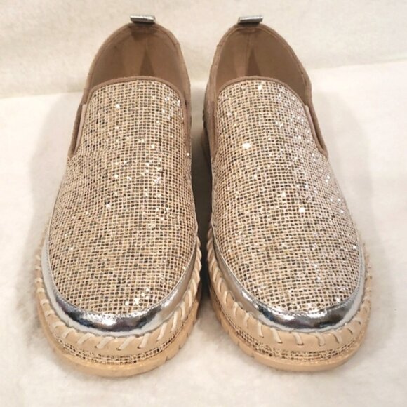 JOLIMALL Gliter Platform Slip On Loafer/Sneaker - Picture 3 of 13